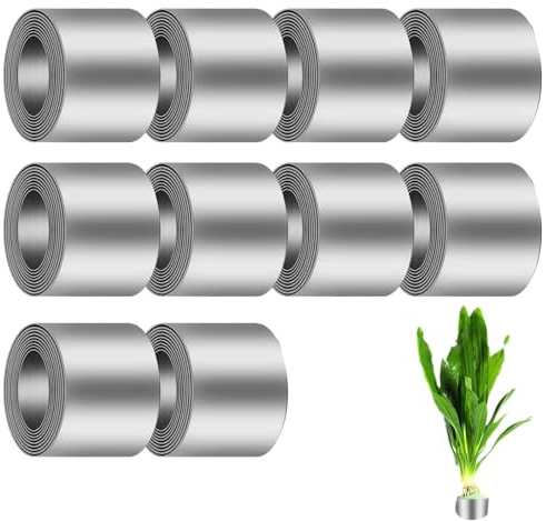 Aquarium Wasserpflanzen Anker Set 10 Stück – Flexibles Pflanzengewicht 56cm – Pflanzhalter Metall – Stabilisierung von Wasserpflanzen im Aquarium Teich Dekoration – Einfaches Fixieren Verhin