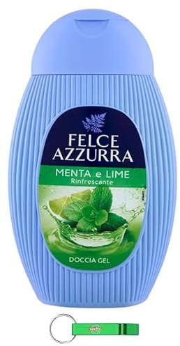 24 gel doccia Felce Azzurra menta e lime/inconfondibile profumo Doccia Gel 250 ml + portachiavi Beni Culinari