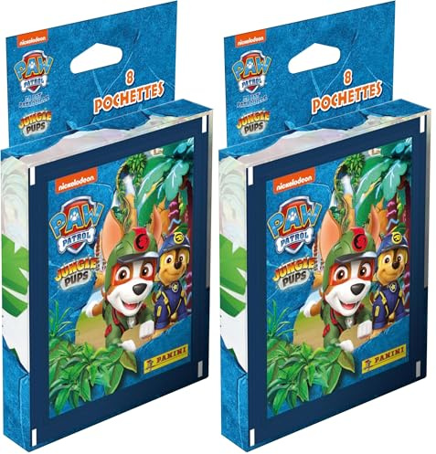 PANINI LA PAT'PATROUILLE Mission Jungle Blister 8 Pochettes (Lot de 2)