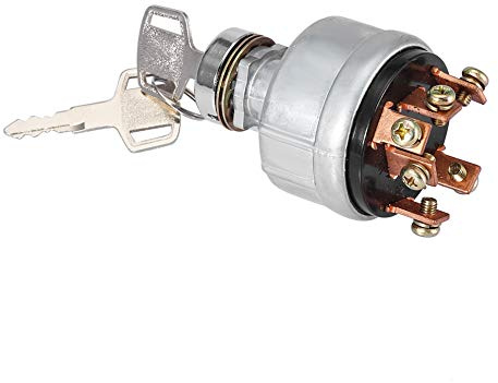 TIKATARER Interrupteur de Démarrage Robuste, Haute Performance, Longue Durée de Vie avec 6 Fils Terminaux et 2 Clés pour Interrupteur à clé de Pelle Kobelco SK200 3 SK200 5 SK120 5