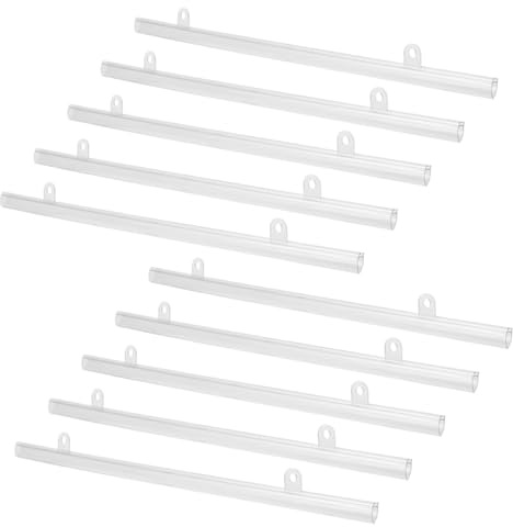 iplusmile 10pcs PVC Poster Hanger Rail Clips Scroll Poster Holder Strip Rail for Maps Paintings Home Decorations