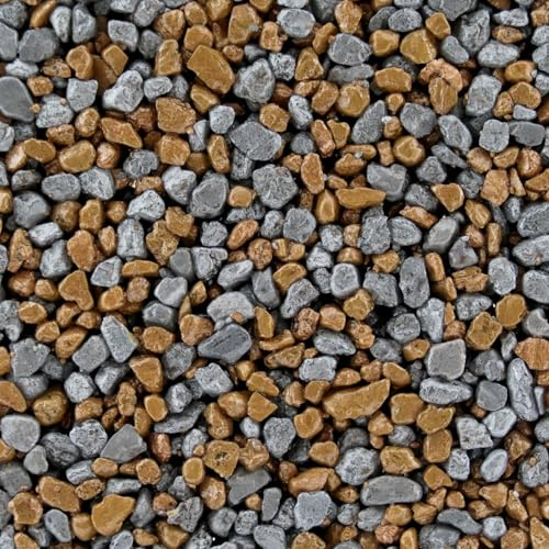 Terralith Metallic - Steinteppich metallic mix 202 für 1qm -innen-, Körnung:fein (2-4 mm)