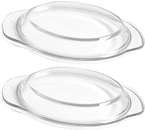 Healifty 2 Stück Mikrowellengeeignete Glasdeckel 17,8cm Hitzebeständig mit Dampfgarfunktion für Obst und Gemüse