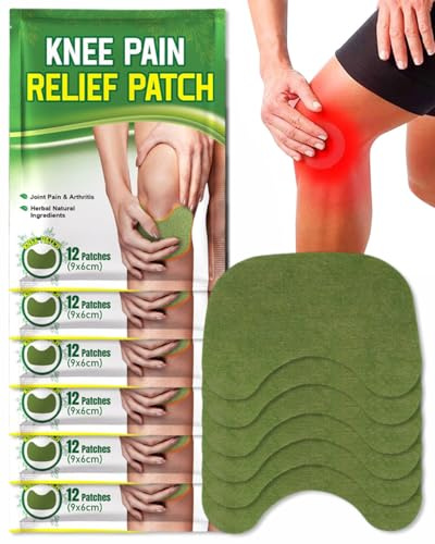 GRETY Wärmepflaster Knie, 72 Stück Schmerzpflaster Patch, Natural Herbal Knee Patch Selbstklebende Pain Relief Patch Schmerzlinderungspflaster für Knie, Rücken, Nacken