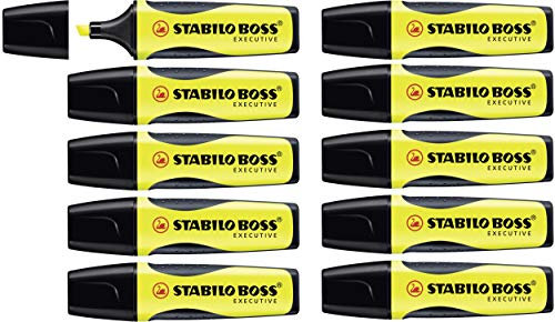 STABILO - Premium-Textmarker - BOSS EXECUTIVE - 10er Pack - gelb