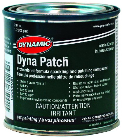 Dynamic JE085001 Dyna Patch Pro Spackling and Patching Compound, 8-Ounce