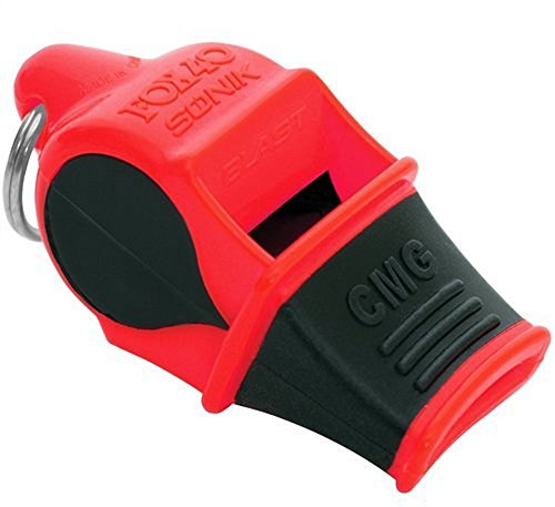 Fox 40 Sonik Blast CMG Whistle Silbato de árbitro, Unisex, Rojo/Negro