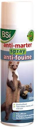 BSI - Spray Répulsif - Anti-Fouines Ou Martres - Action Rapide Et Sans Danger - Pour les Animaux - 500ml, Translucide