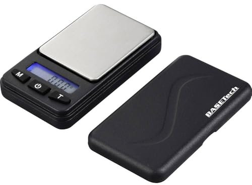 Basetech Taschenwaage Wägebereich (max.) 200 g Ablesbarkeit 0.01 g batteriebetrieben Silber