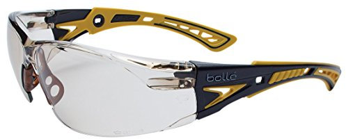Bollé Safety 40245, Rush+ Safety Glasses Platinum®, Yellow & Black Frame, CSP Lenses