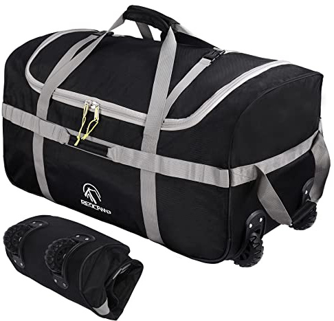 REDCAMP Foldable Duffle Bag with Wheels, 120L 1680D Oxford Large Duffle bags for Travel