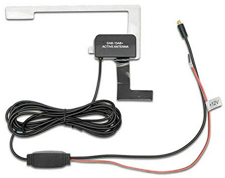 Riloer DAB/DAB + Antenna attiva, DAB MCX Ricevitore per autoradio digitale per auto Antenna Antenna Spina maschio in vetro