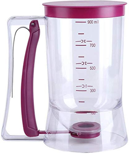 Dough Dispenser Crepes Dough Dispenser Funnel Cupcakes Spoon Cup Measuring Dough Dough Tool with Measuring Label 900Ml