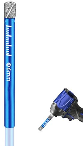 Punte Diamantate Gres Porcellana 6mm Punte Diamantate per Trapano, Gres, Piastrelle, Vetro, Ceramica, Pietra, Porcellana, Smerigliatrici Angolari