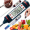 Retoo Termómetro digital de carne con pantalla LCD y sondas de acero inoxidable para cocina, asado, barbacoa, alimentación del bebé, termómetro de barbacoa con lectura instantánea, termómetro