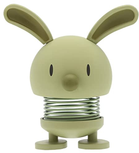 Hoptimist Conejo de Pascua, decoración de mesa linda para Pascua, pequeños regalos de Pascua para adultos, decoración de primavera para interior, 7,5 x 5,8 x 9 cm, verde oliva