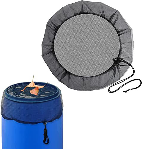 Copertura per Barile da Pioggia Tondo Rete per Cisterna Piovana Rete di Protezione per Serbatoio per Acqua Piovana con Coulisse Regolabile Cisterna Acqua Diametro 95 cm