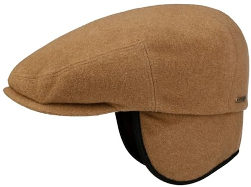 Stetson Kent Wool Flat Cap Herren Made in EU Kaschmir Herbst Winter Ohrenklappen Schirmmütze