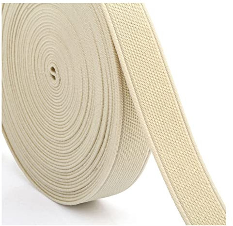 SHTGOI Bandas de goma planas de 16 m, bandas elásticas de colores, cinta elástica para coser, encuadernación de lona, banda de goma cifrada para manualidades, bandas de cintura, ropa, fabricación de