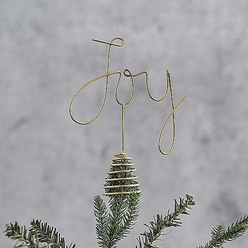 Ginger Ray Weihnachtsbaumspitze Joy, Metall, goldfarben, dekoratives Accessoire