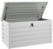 Juskys Boîte de Rangement en Métal Limani 380L - Étanche, Verrouillable - Coffre d'Extérieur pour Jardin et Coussins - Blanc