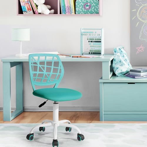 FurnitureR Home Office Stuhl, ergonomischer höhenverstellbarer Drehstuhl mit Rollen, moderner Computerstuhl für Arbeitszimmer und Büro