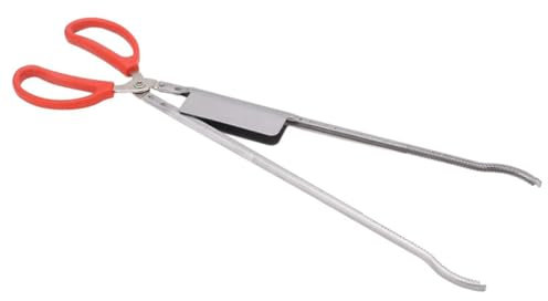 Ciieeo Stainless Steel Bent Lobster Tong Crab Clip Multi-Function Non-Slip Clamp Scissor Design Loach EEL Tong Outdoor Sea Fishing Tool