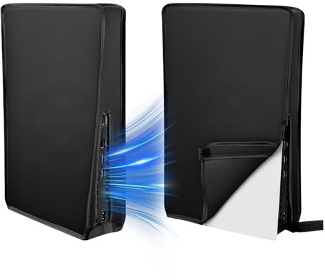 WAOYER Custodia antipolvere per PS5 Slim Disc/Digital Version, custodia protettiva antipolvere antigraffio per Playstation 5, accessori sottili, nero