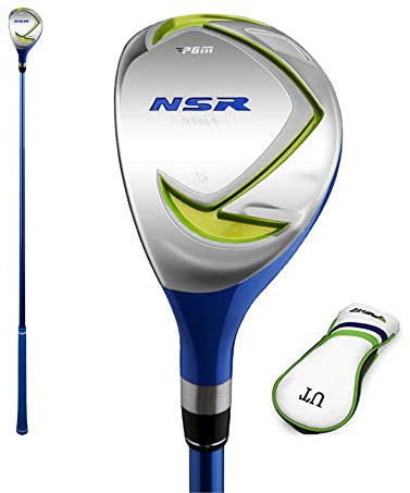 Left Handed Junior Golf Fairway Wood with Golf Headcover, 1/#5 Golf Club Wood for Children- Perfect for Boys Girls Golfers Sports (Green(#5),Age 9-12)