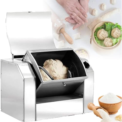 GJBMXSM 5KG Commercial Electric Stand Dough Mixer, 1500W Stainless Steel Flour Kneading Mixing Machine, Vegetable Blender with 90° Tilt Bowl Professional Kitchen Equipment