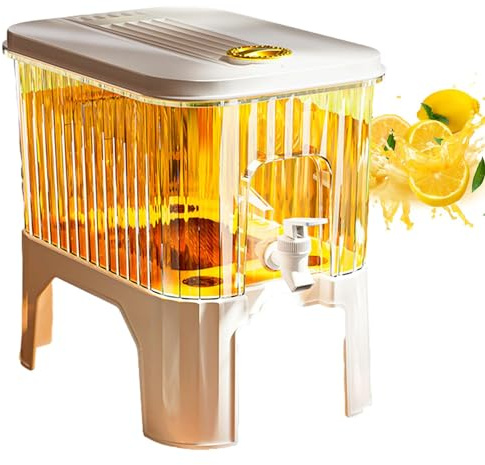 Distributeur Boissons Avec Robinet, Récipients Boissons Transparents Réfrigérateur, Distributeur Boissons Réfrigérateur, Carafe Eau Avec Robinet, Fontaine Boissons Pour Limonade, Soda