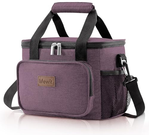 Lifewit Sac Isotherme Repas 8.5L(12 Canette), Petite Glaciere Souple Isothermes Homme et Femme, Portable Lunch Bag Box, Sacs Dejeuner pour Travail, Pique Nique, Plage, Violet