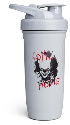 Smartshake Reforce Stainless Steel Protein Shaker Bottle - Non Insulated Unisex Gym Bottle | Metal Shaker Bottles - 900 ml | 30 oz - Leakproof Screw-On Lid - DEHP & BPA Free (Pennywise)
