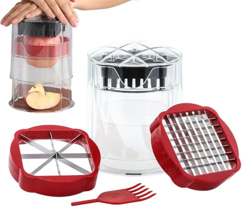 Coupe-pommes de terre pour frites – Presse manuelle à la main pour un usage domestique | Trancheuse de grille efficace pour pommes de terre, oignons, fruits et plus encore, outil de cuisine facile