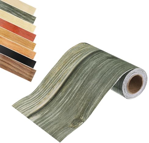 sourcing map Ruban adhésif grain de bois, 5,1 cm x 4,8 m, ruban de réparation coloré pour mur, table d'angle, porte, plinthes, sol, canapé, meubles, décoration d'intérieur (chêne gris)