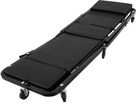 LCQSYE hocker mit Rollen Garage Creeper Sitze 48 Zoll 2 in 1 klappbare Rollmechaniker-Creeper-Rolle mit Lenkrollen Werkstatt Rollhocker