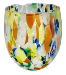MurArt Shot di Murano Lot de 6 verres de 6 cm de hauteur Collection Marea en verre soufflé à la main en fabrication artisanale Made in Italy (MULTICOLOR, SHOT)
