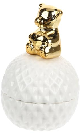 BESPORTBLE Petit Coffret à Bijoux en Porcelaine Blanche Métal