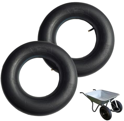 Pneumatici con Camera D'aria, 2 Pezzi Camera D'aria per Ruota Carriola, Carriola Inner Tube 4.00-8, per Ruote di Carriole, Ruote di Carretti, Tosaerba