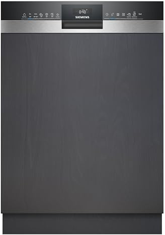 Siemens SN53HS03TE iQ300, Geschirrspüler Teilintegriert 60 cm, Besteckkorb, smartStart, Programm-Assistent, Oberkorb höhenverstellbar, Bestätigte Hygieneleistung, aquaStop, Gebürsteter Stahl