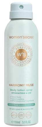 Women'secret Beauty Confidences Harmony Muse Crema Corporal Formato Spray 150ml, Propiedades Calmantes y Rejuvenecedoras