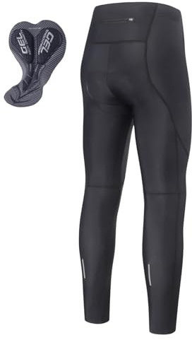 ARSUXEO Pantalones de Ciclismo para Hombre Largos con badana, Transpirables y de Secado rápido para Hombre, elásticos H99