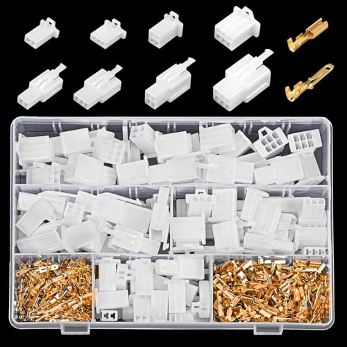 MumdoYAL Set 480 Pezzi Connettori Elettrici, Connettori Elettrici Rapidi e Capicorda Elettrici, Connettore Elettrico Maschio/Femmina 2 3 4 6 Poli, Universale per Auto, Moto, Barca