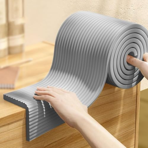 MUMUXIAO 3D-Anti-Kollisions-Wandpolsterung für Kinder, gepolsterte Wandkissen-Paneele, selbstklebend, DIY DIY Kopfteil zum Abziehen und Aufkleben auf Kopfteil für Eckenschutz (Grau, 15 x 200 cm)