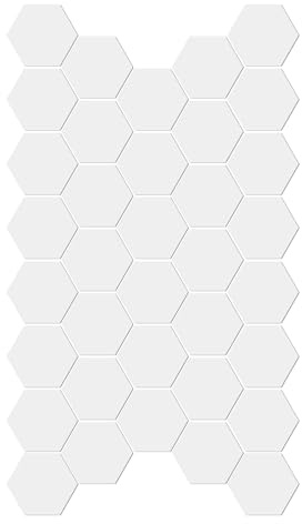 QUARKZMAN 36 Piezas De Calcomanías De Espejo Hexagonales Para Pared, Espejos Acrílicos Hexagonales Autoadhesivos, Baldosas Artesanales DIY Removibles Para Decoración Del Hogar, Plateado