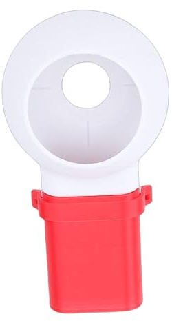 Generic Drill Dust Collector Box Reusable Multipurpose Dust Collection Bowl with Integrated Drilling Guide for Wall Drilling Picture Hanging Painting White Red 12 x 6cm
