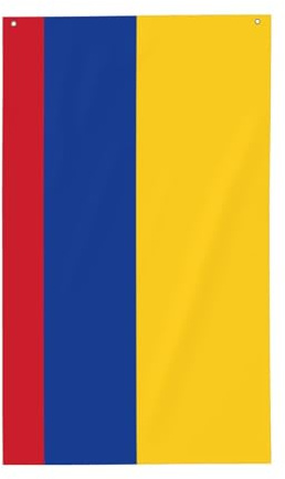 Drapeau de la Colombie. Drapeau vertical d'extérieur en polyester résistant à la décoloration avec œillets, décoration de jardin, balcon