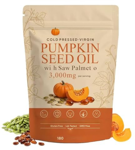 Con olio di semi di zucca Saw Palmetto, per donne e uomini, 180,1Pcs