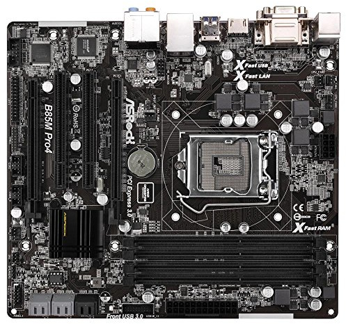 Asrock B85M PRO4 Mainboard Sockel LGA 1150 (ATX, Intel B85, DDR3 Speicher, SATA III, HDMI, DVI, 4x USB 3.0)