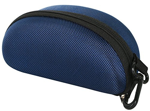 TRIXES Dunkelblau Brillenetui mit Reißverschluss für Brille Sonnenbrille Lesebrille